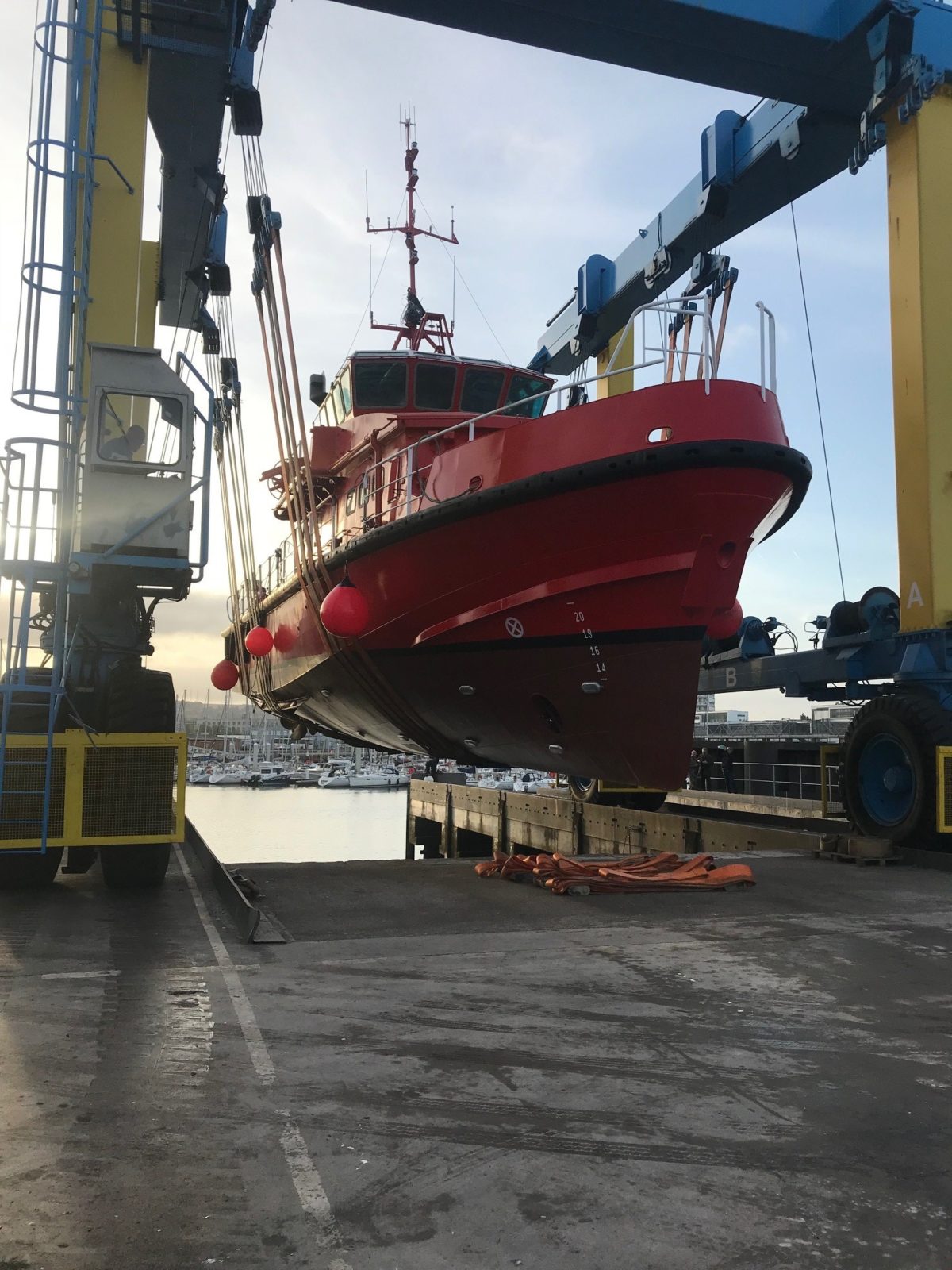 Mise à l&rsquo;eau Bateau Pompe n°2