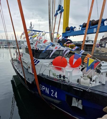 Mise à l&rsquo;eau de la seconde Vedette Police Fédérale Belge