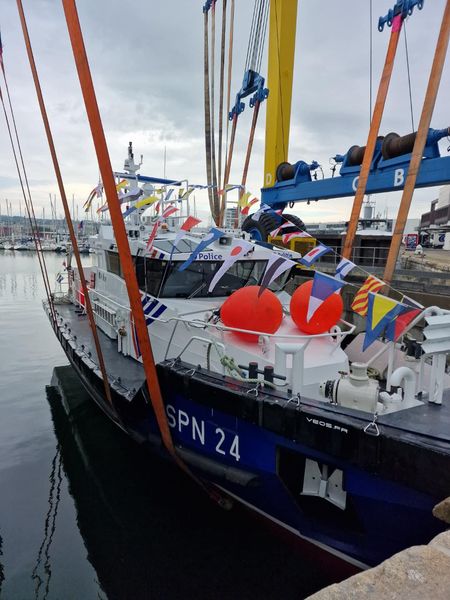 Mise à l&rsquo;eau de la seconde Vedette Police Fédérale Belge