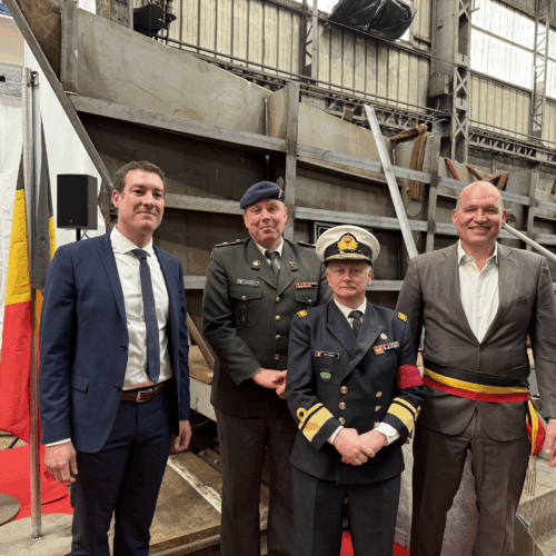 Cérémonie de pose de la quille du Patrouilleur VEGA