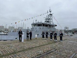 Prise d’armement pour essais du Patrouilleur Côtier BEUZEVAL