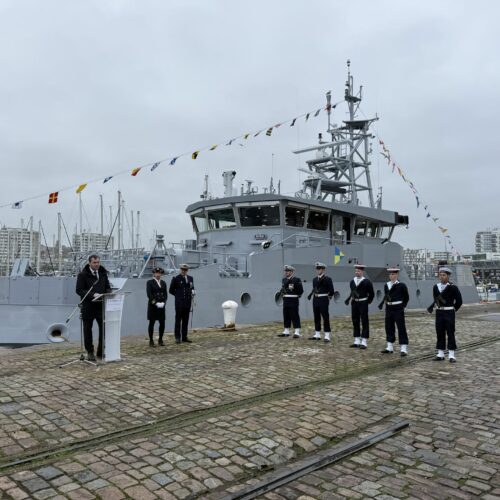 Prise d’armement pour essais du Patrouilleur Côtier BEUZEVAL